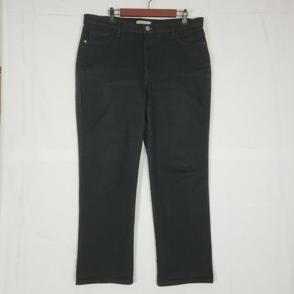 Lee Jeans Womens 18 Short Black Classic Fit Straight Leg At The Waist 37 x 29 - Picture 2 of 11